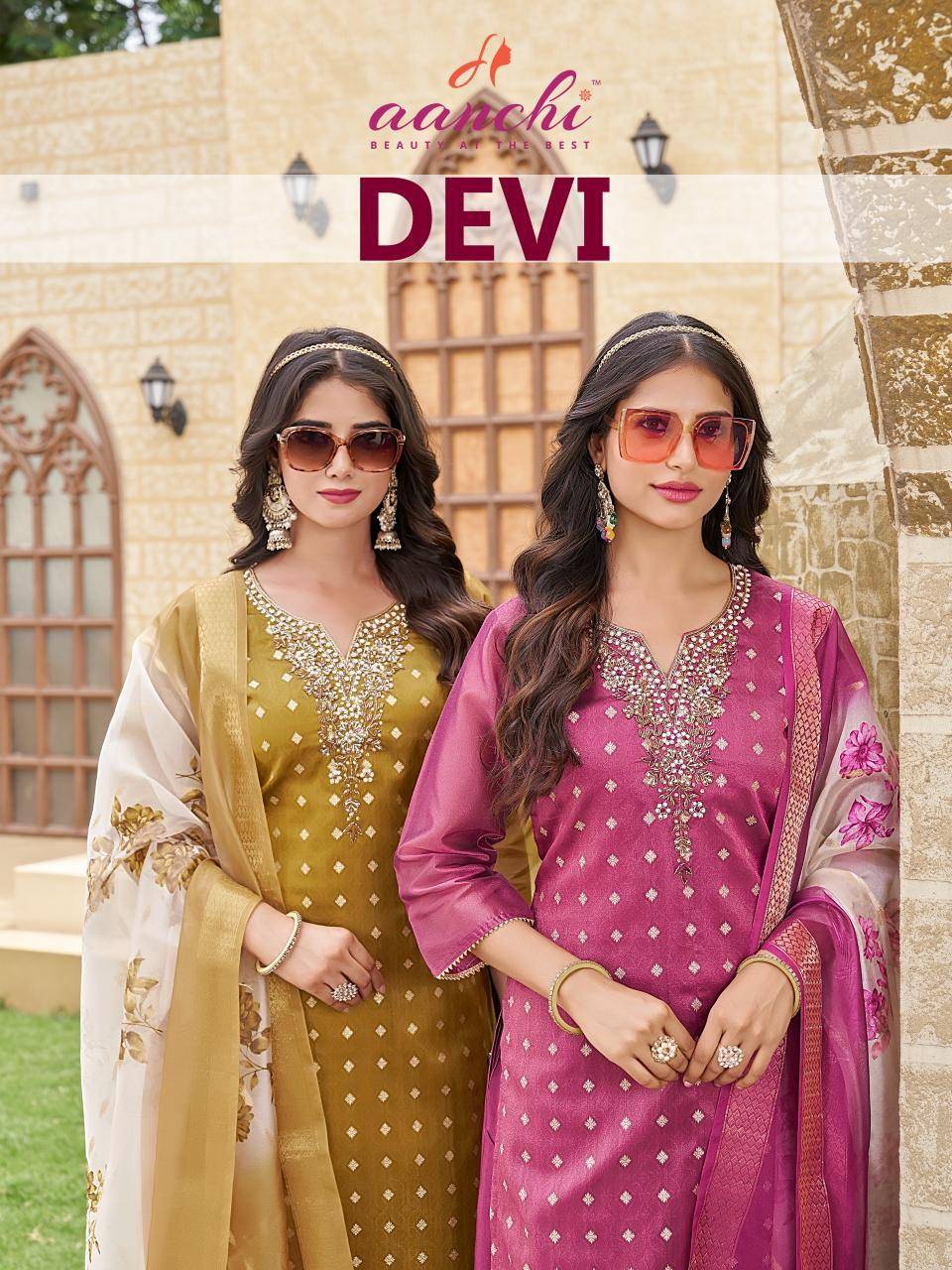 Aanchi devi 3 pcs wholesale designer kurtis